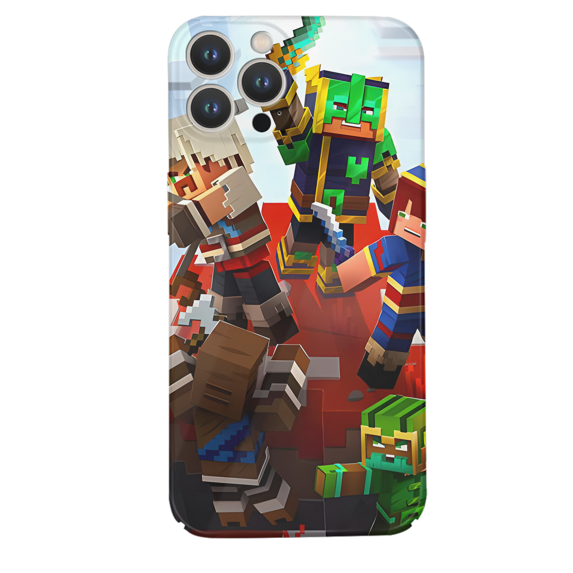 （画像用） マインクラフト ブロックの世界 Minecraft MC Block world 【iPhone 14シリーズ対応】ハードケース